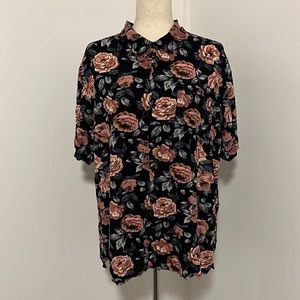 Urban outfitters rose button up shirt